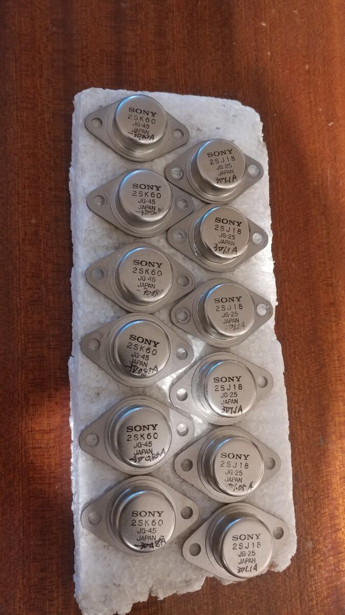 Sony 2SK60 2SJ18 transistors 3 pairs set, 6pcs | eBay Sony 2SK60 2SJ18 transistors 3 pairs set, 6pcs | eBay