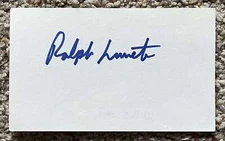 Ralph Lumenti signed card - Senators debut 1957