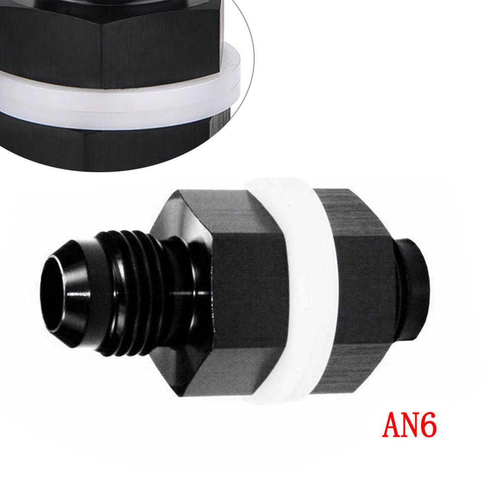 NEW Black AN6 AN8 AN10 AN12 Flare Fuel Cell Bulkhead Fitting NEW Black AN6 AN8 AN10 AN12 Flare Fuel Cell Bulkhead Fitting