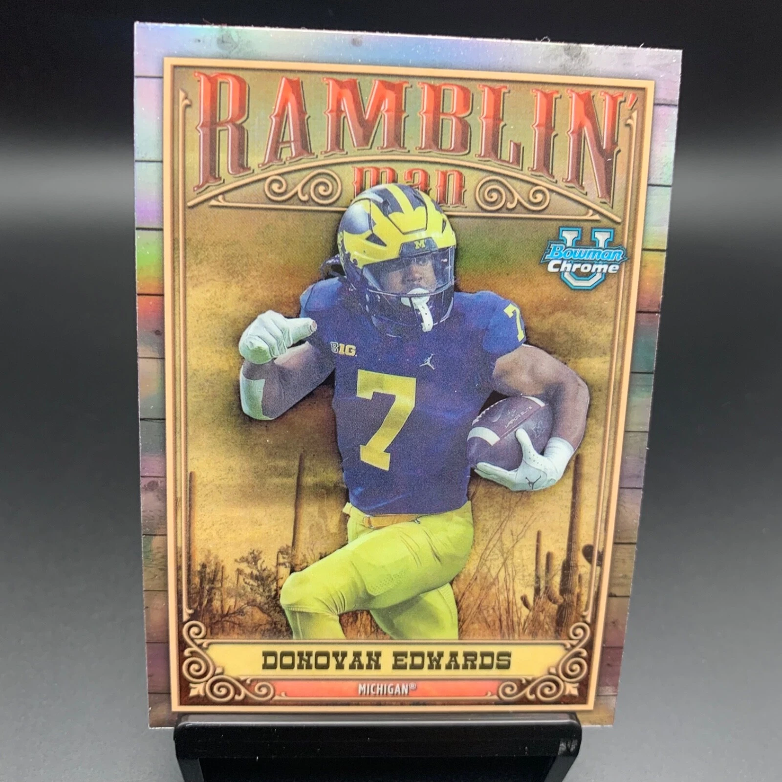 Donovan Edwards trading card