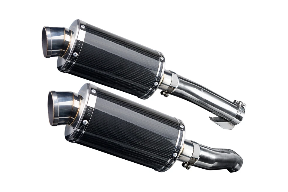 Kawasaki Z1000 2010-2016 Delkevic Slip On 9" Oval Carbon Exhaust Muffler Kit - Image 4 of 4