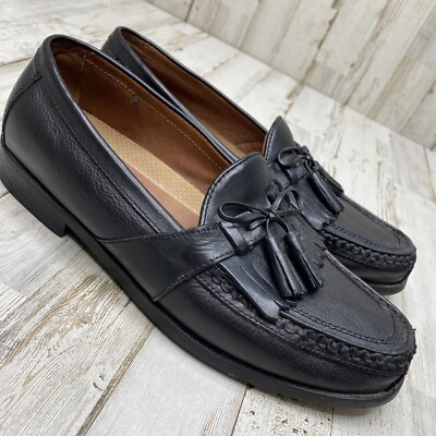 Johnston & Murphy Mens Black Leather Slip On Loafers Dress Shoes Size 8M Amazon.com | Johnston & Murphy Men main image 3