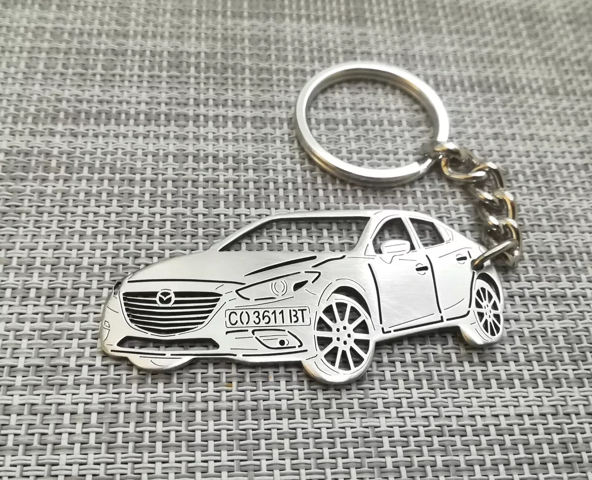 mazda 3 sedan ,custom keychain,birthday gift,stainless steel,drive safe