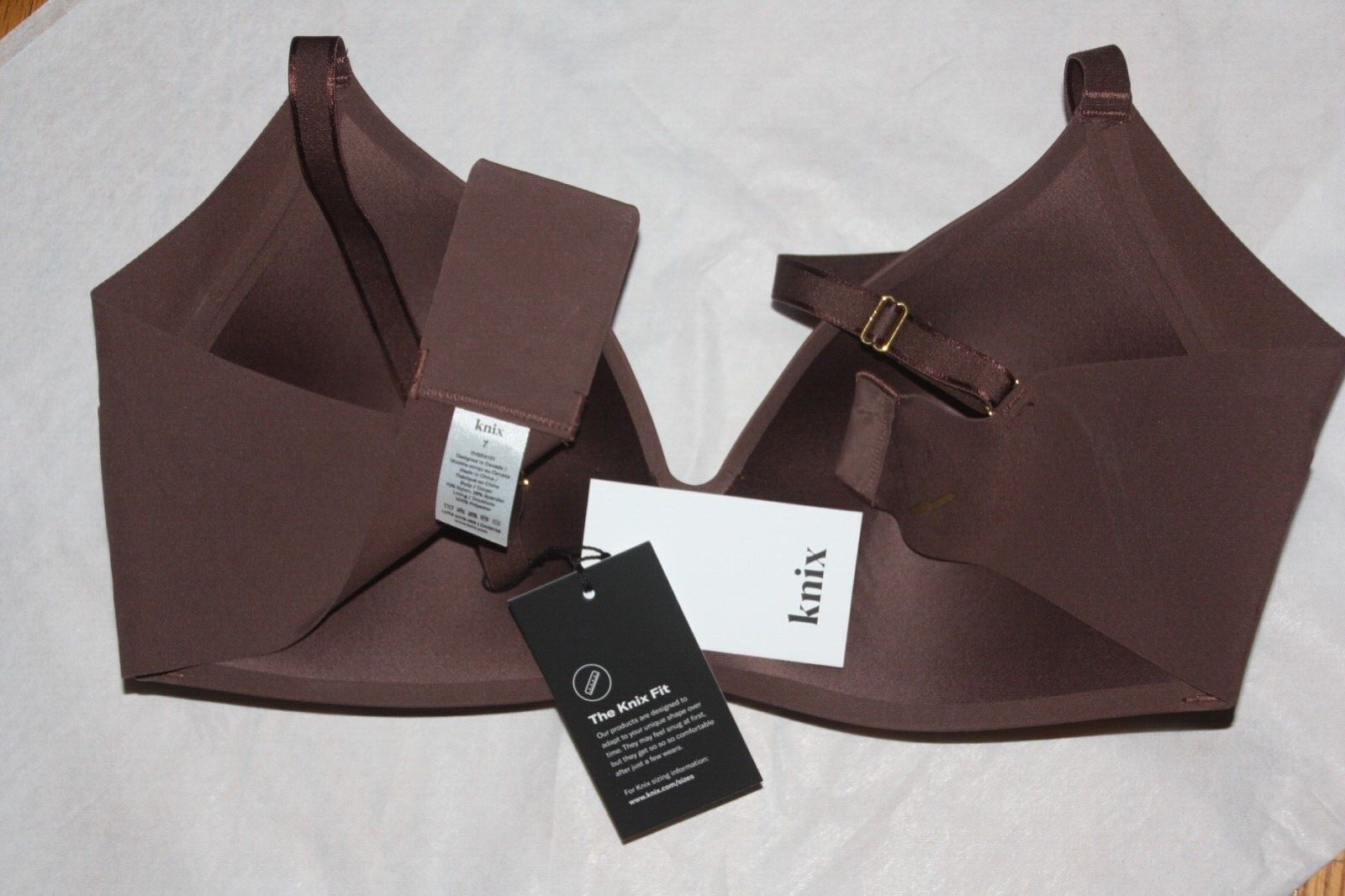 KNIX WingWoman Contour Wireless Bra Size 7 Brown New w/tags eBay