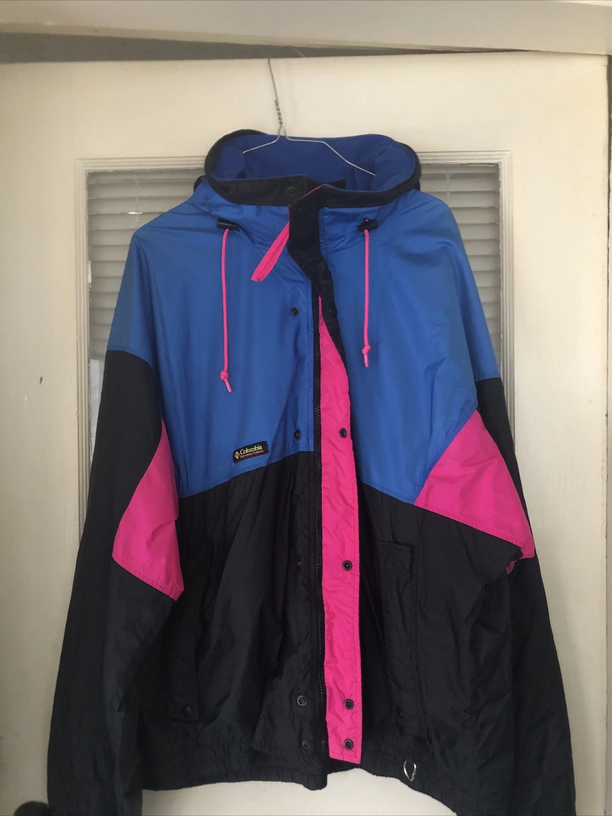 VTG Retro Columbia Men's 90s Jacket/Windbreaker Radial Sleeve Multi color XL
