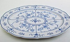 AW August Warnecke große Oval Platte 36 cm,Friesisch blau,Dresmer blau