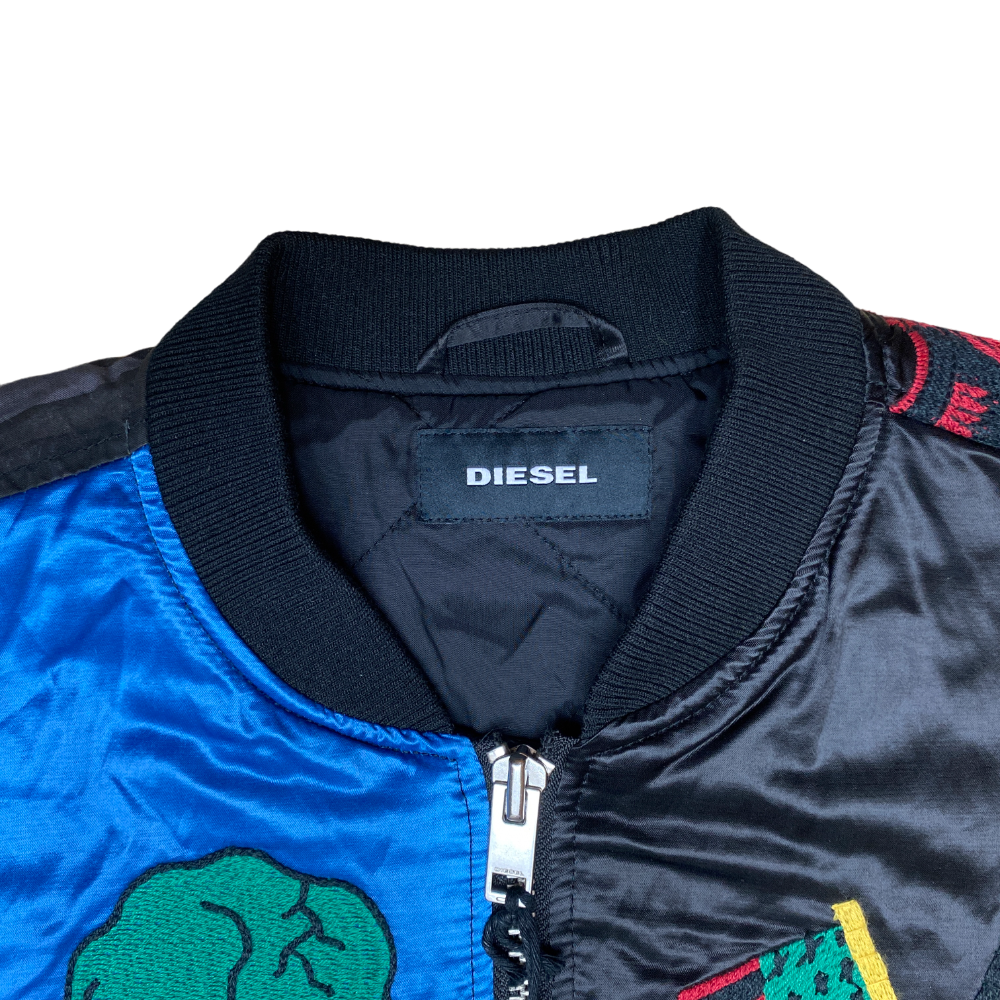 Diesel J-Kit Patch Bomber Jacket - Men, Black/Blue, L | eBay