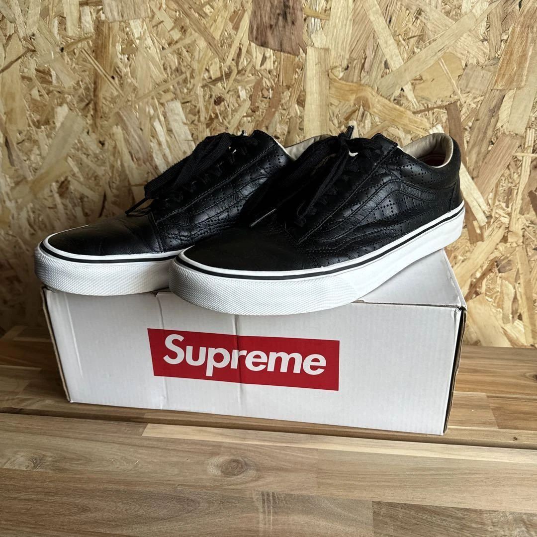 Homme 11.0US Supreme Vans Perf Check School 15Ss édition limitée colle de collection