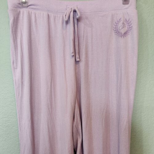 Victoria's Secret Jogger Pants Large Lavender Plush Lounge Sleepwear Pajama Nwt - Picture 2 of 5