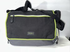 Eddie Bauer Bryant Messenger Diaper Bag Green Grey and Black