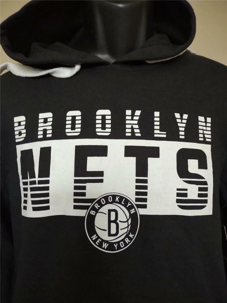 VETEMENTS Felpa con cappuccio leggera nera nuova Brooklyn Nets uomo taglia S small