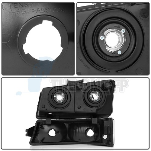 For 2003-2006 Chevrolet Silverado 1500 HD 2500 HD Headlights Assembly Bumper Set - Picture 8 of 9
