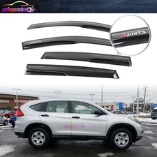 Fit 12-16 Honda CRV Mugen Style Window Visor Rain Vent Guard Shade w/ 3D Sports