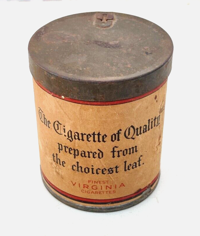1930s Vintage Imperial Special Cigarette Advertising Tin Box Round London  CG128
