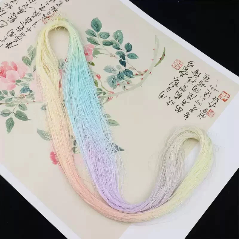 16silk tight twisted water ripple mulberry silk,hand-dyed embroidery silk thread - Image 4 of 4