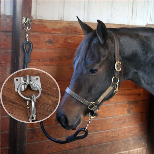 12 Pcs Cross Tie Ring for Horse,Block Tie Ring Hitching Ring with Screws - Picture 3 of 7