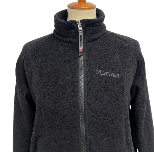 Marmot Women's Long Sleeve Full Zip Black Fleece High Neck Jacket Size M - Picture 3 of 12