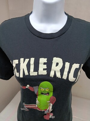RIPPLE JUNCTION RICK AND MORTY PICKLE RICK SMALL BLACK SHORT SLEEVE T-SHIRT 