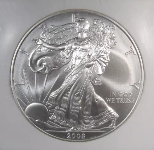 2008-W Silver Eagle Error Reverse of 07 NGC MS70 Early Releases AQ981