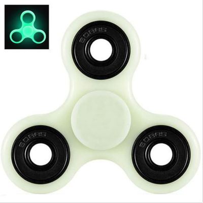 2 pc Glow in the Dark Toy Focus Finger Tri Fidget Desk Hand Spinner Kids love em