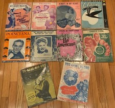 Vintage Sheet Music Lot Organ Piano Keyboard Song Easy Play 10 Rare Books