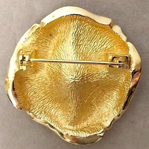 Christian Dior Vintage Gold Tone Flower Rhinestone Faux Pearl Brooch Pin w/ Box - Picture 15 of 19