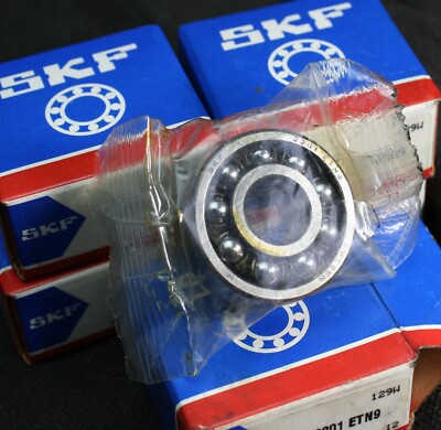 One (1) SKF 2201 ETN9 Self Aligning Bearing 12 MM ID 5100343 NEW