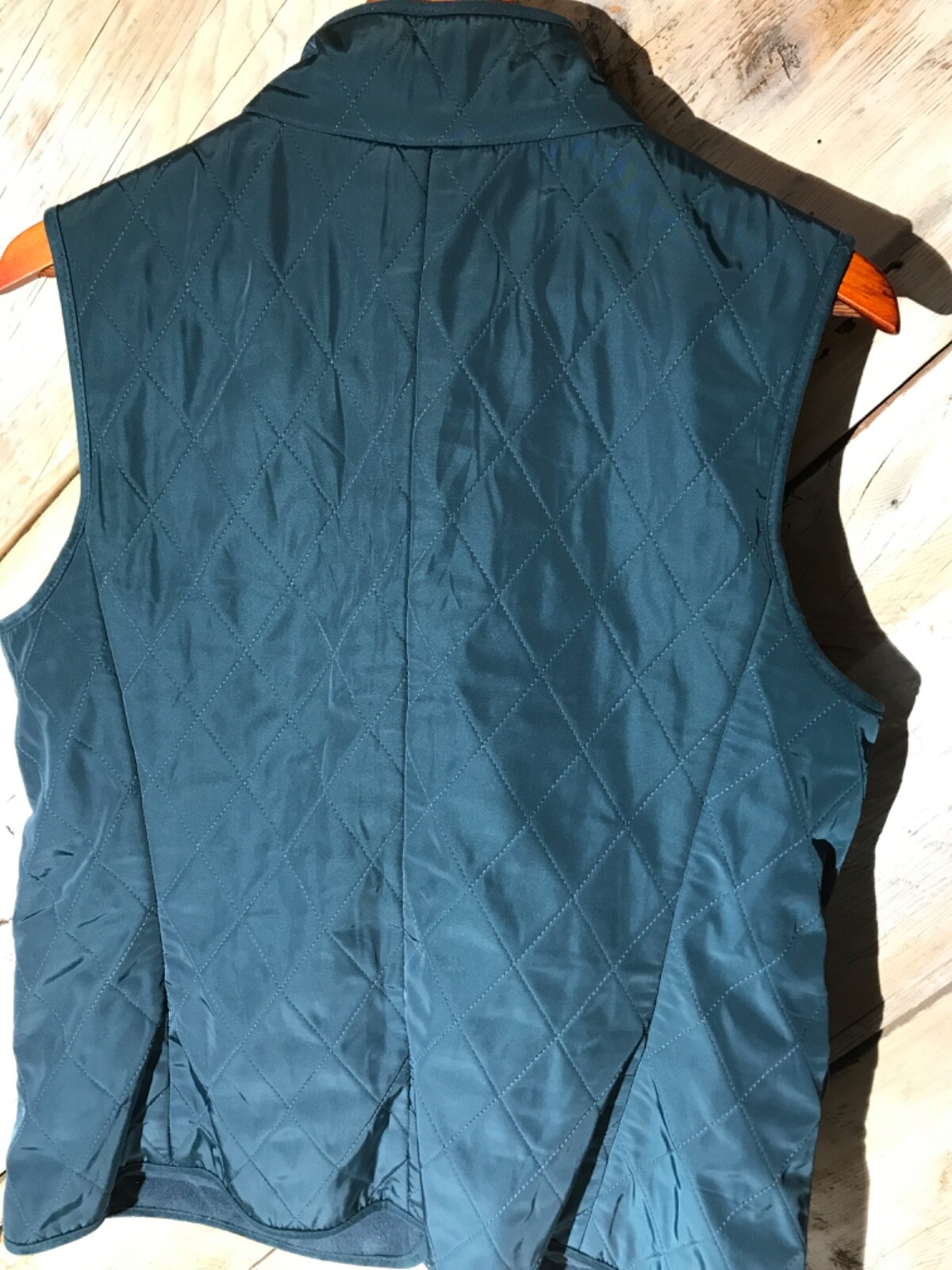 Talbots quilted button down fleece lined vest siz… - image 3