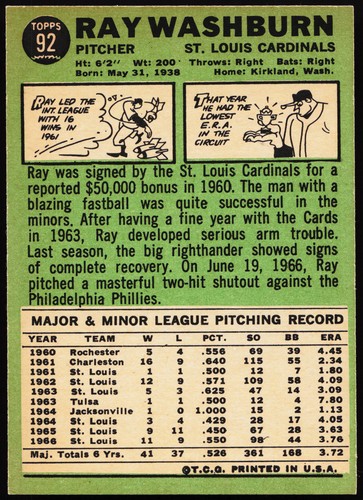 1967 Topps Baseball Cards 1-150 (P-NM) - You Pick - Complete Your Set - Picture 17 of 21
