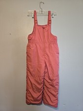 Oshkosh B'gosh Overalls Girls Size 7 Pink Adjustable Bibs Pink Some Wear