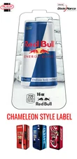 (1) Royal Vendors Chameleon "Red Bull" 16 oz Vend Label (Flavor Strip)