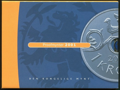 Norway Year Set Proof 2001 PS16 Classic 50 øre - 20 kroner KM#453 457 460 462-3