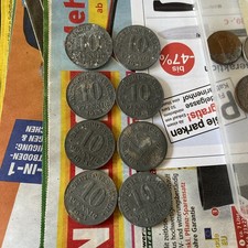 8 Stück Deutsches Kaiserreich 10 Pfennig 1920, 1921 Konvolut