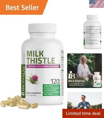 Milk Thistle Silymarin Marianum & Dandelion Extract Liver Health Support, Ant...