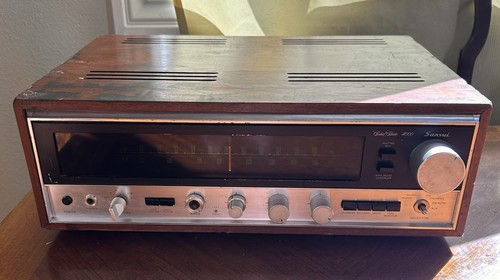 Sansui 4000 Solid State AM/FM Wood Stereo Receiver Amplifier Turns On Untested