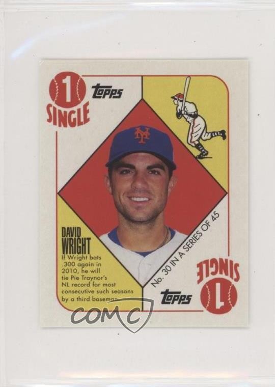 2010 Topps Wal-Mart 1951 Design Blue Backs David Wright #30 9yi