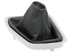 SCHALTMANSCHETTE FUR RENAULT KANGOO 3 2021-2026 SCHALTSACK ECHTELEDER NAHT GRUN