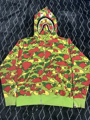 Rare vintage A Bathing Ape BAPE Hoodie - Pharrell Psyche Camo Full Zip hoodie