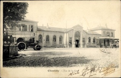 Ak Chantilly Oise, Bahnhof - 11070924