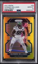 2021 PANINI PRIZM GOLD PRIZM #89 QUINNEN WILLIAMS 8/10 PSA 10