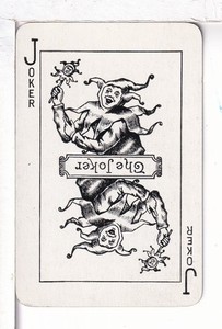 Single Playing Card Joker, "Reversible" Unknown, United Kingdom, 1930's
