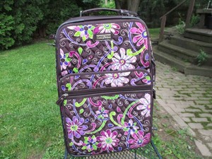 Vera Bradley Purple Punch Expandable Wheelaboard Luggage Suitcase 201-21-541-WAB