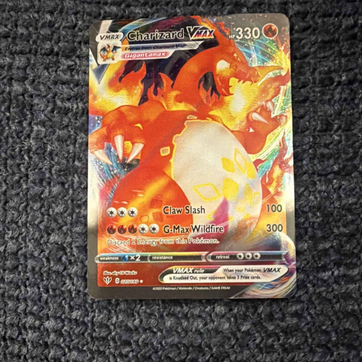 Pokémon Charizard VMAX Darkness Ablaze Ultra Rare Holo Fire Dragon