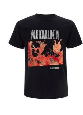 Metallica T-Shirt Herren Load Tracklist schwarz Band-Merch, Bands 100%