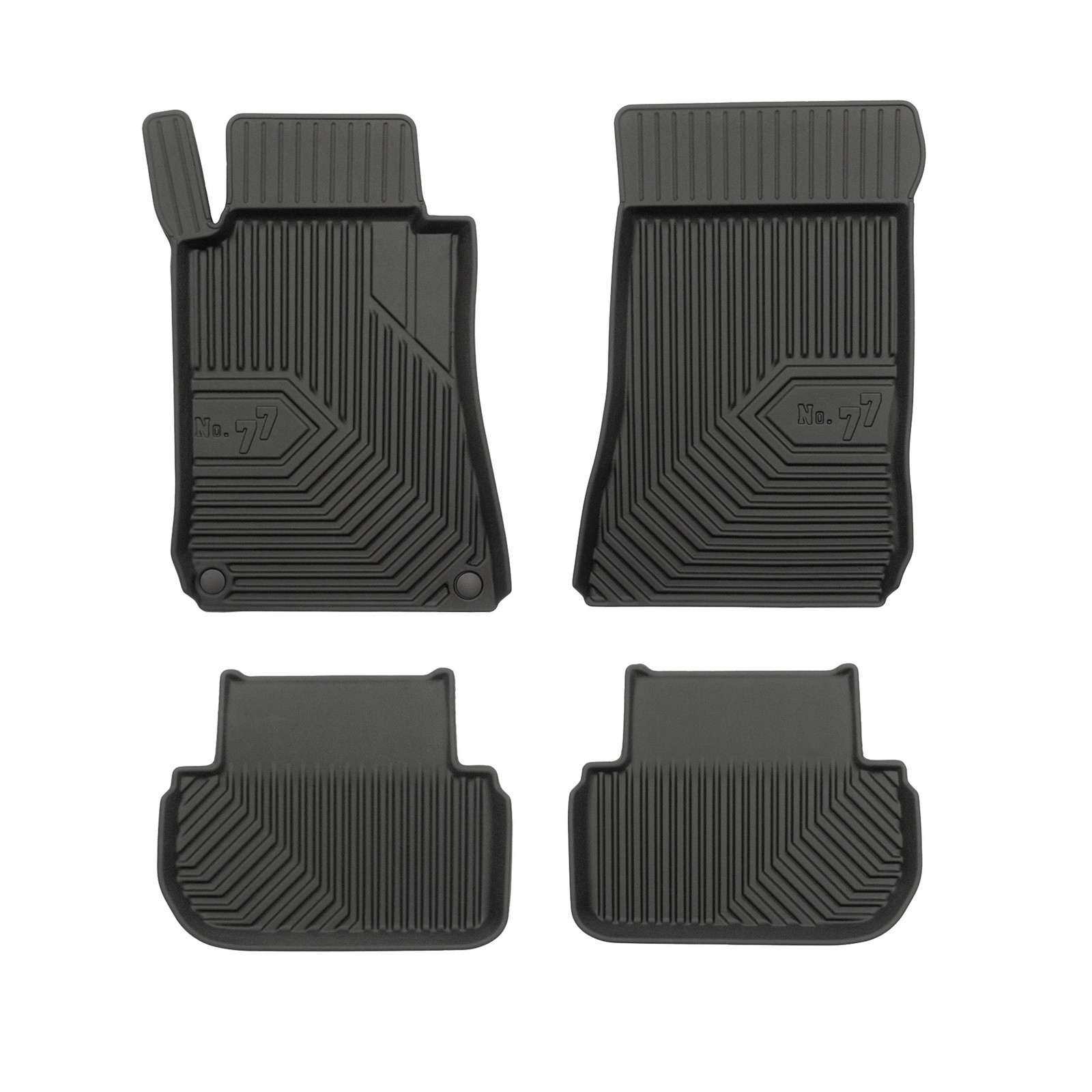 Tapis de sol voiture en TPE noir pour Mercedes-Benz CLK C209 de 2002 à 2009