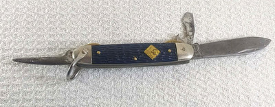 Cub scout pocket knife BSA Imperial USA vintage blue handle