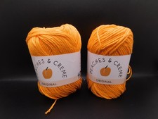 Peaches  Creme 100 cotton yarn Bright orange Lot of 2