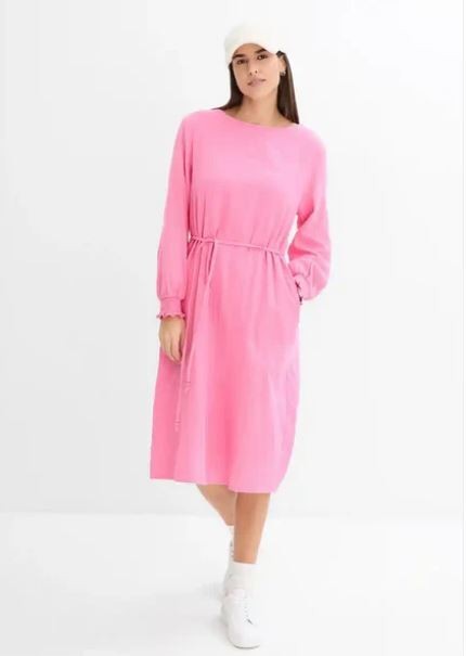 FREEMANS Muslin Midi Dress in Pink (fmn62-3)