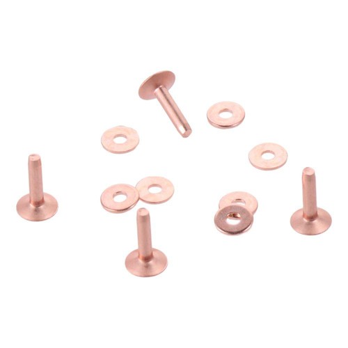 Rose Red Burrs Washers 9/16 Inch Copper Rivet Fastener DIY Craft Supplies