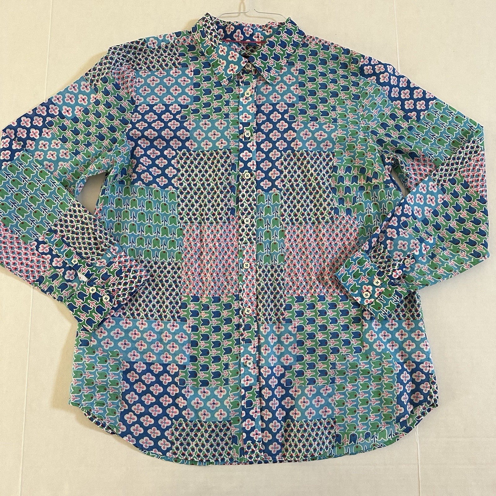 Talbots Women's Floral Patchwork Lightweight Cott… - image 1